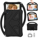 For Lenovo M10 Plus X606 / Tab K10 2021 TB-X6C6F / TB-X6C6L /TB-X6C6X EVA Flat Anti Falling Protective Case Shell with Holder(Black)