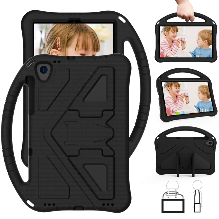 For Lenovo M10 Plus X606 / Tab K10 2021 TB-X6C6F / TB-X6C6L /TB-X6C6X EVA Flat Anti Falling Protective Case Shell with Holder(Black)