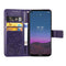 For Nokia 5.4 Four-leaf Clasp Embossed Buckle Mobile Phone Protection Leather Case with Lanyard & Card Slot & Wallet & Bracket Function(Purple)