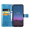 For Nokia 5.4 Four-leaf Clasp Embossed Buckle Mobile Phone Protection Leather Case with Lanyard & Card Slot & Wallet & Bracket Function(Blue)
