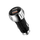 YSY-310QC18W QC3.0 Dual Port USB Car Charger for Apple / Huawei / Samsung / Xiaomi(Black)