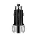 YSY-310QC18W QC3.0 Dual Port USB Car Charger for Apple / Huawei / Samsung / Xiaomi(Black)