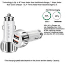 YSY-310QC18W QC3.0 Dual Port USB Car Charger + 3A USB to USB-C / Type-C Data Cable, Cable Length: 1m(Black)