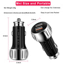 YSY-310QC18W QC3.0 Dual Port USB Car Charger + 3A USB to USB-C / Type-C Data Cable, Cable Length: 1m(Black)