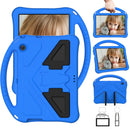 For Huawei MediaPad T3 10 EVA Flat Anti Falling Protective Case Shell with Holder(Blue)