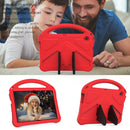 For Huawei MediaPad T3 10 EVA Flat Anti Falling Protective Case Shell with Holder(Red)