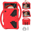 For Huawei MediaPad T3 10 EVA Flat Anti Falling Protective Case Shell with Holder(Red)