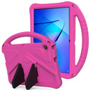 For Huawei MediaPad T3 10 EVA Flat Anti Falling Protective Case Shell with Holder(RoseRed)