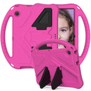 For Huawei MediaPad T3 10 EVA Flat Anti Falling Protective Case Shell with Holder(RoseRed)