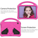 For Huawei MediaPad T3 10 EVA Flat Anti Falling Protective Case Shell with Holder(RoseRed)