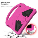 For Huawei MediaPad T3 10 EVA Flat Anti Falling Protective Case Shell with Holder(RoseRed)