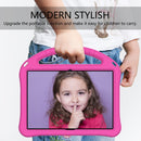 For Huawei MediaPad T3 10 EVA Flat Anti Falling Protective Case Shell with Holder(RoseRed)