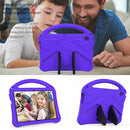 For Huawei MediaPad T3 10 EVA Flat Anti Falling Protective Case Shell with Holder(Purple)
