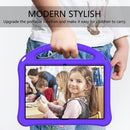 For Huawei MediaPad T3 10 EVA Flat Anti Falling Protective Case Shell with Holder(Purple)