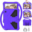 For Huawei MediaPad T3 10 EVA Flat Anti Falling Protective Case Shell with Holder(Purple)