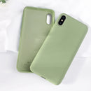 Ultra-thin Liquid Silicone All-inclusive Mobile Phone Case Environmentally Friendly Material Can Be Washed Mobile Phone Case for iPhone X/XS(Green)