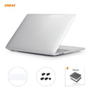ENKAY 3 in 1 Crystal Laptop Protective Case + EU Version TPU Keyboard Film + Anti-dust Plugs Set for MacBook Pro 13.3 inch A2251 & A2289 & A2338 (with Touch Bar)(Transparent)