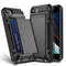 For iPhone 7 & 8 PC+TPU Shockproof Heavy Duty Armor Protective Case with Slide Multi-Card Slot(Black)
