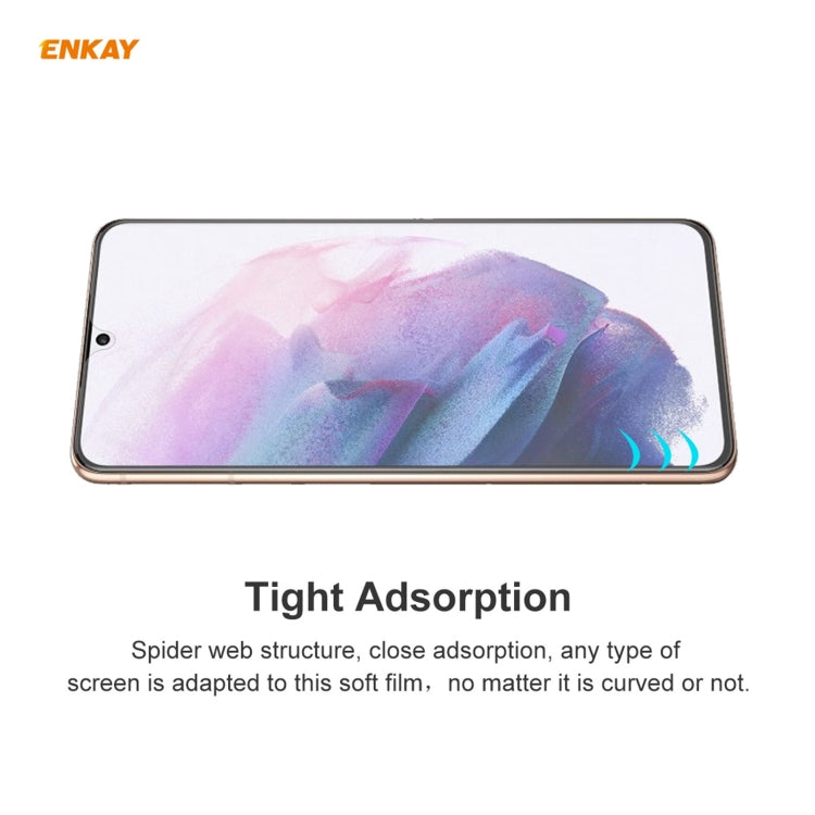 For Samsung Galaxy S21 5G 10 PCS ENKAY Hat-Prince 0.1mm 3D Full Screen Protector Explosion-proof Hydrogel Film