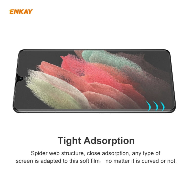 For Samsung Galaxy S21 Ultra 5G 10 PCS ENKAY Hat-Prince 0.1mm 3D Full Screen Protector Explosion-proof Hydrogel Film