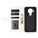 For Nokia 5.4 R64 Texture Single Horizontal Flip Protective Case with Holder & Card Slots & Wallet& Photo Frame(White)