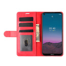 For Nokia 5.4 R64 Texture Single Horizontal Flip Protective Case with Holder & Card Slots & Wallet& Photo Frame(Red)