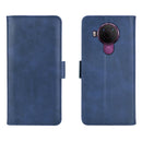 For Nokia 5.4 Dual-side Magnetic Buckle Horizontal Flip Leather Case with Holder & Card Slots & Wallet(Dark Blue)