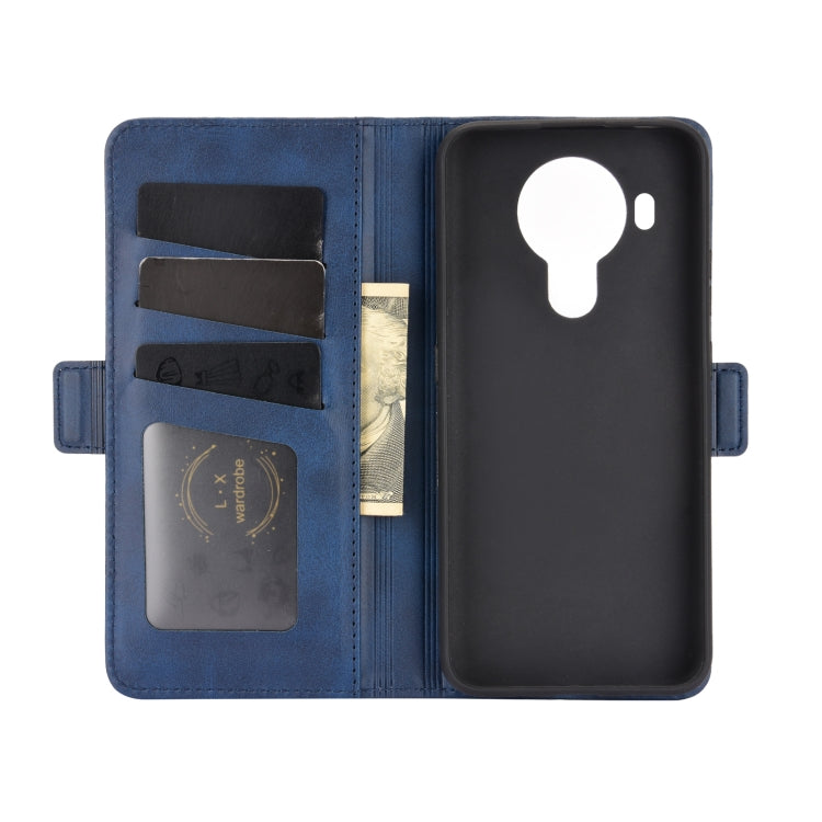For Nokia 5.4 Dual-side Magnetic Buckle Horizontal Flip Leather Case with Holder & Card Slots & Wallet(Dark Blue)