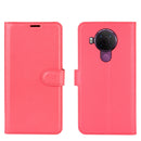 For Nokia 5.4 Litchi Texture Horizontal Flip Protective Case with Holder & Card Slots & Wallet(Red)