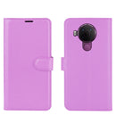 For Nokia 5.4 Litchi Texture Horizontal Flip Protective Case with Holder & Card Slots & Wallet(Purple)