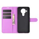 For Nokia 5.4 Litchi Texture Horizontal Flip Protective Case with Holder & Card Slots & Wallet(Purple)