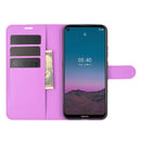 For Nokia 5.4 Litchi Texture Horizontal Flip Protective Case with Holder & Card Slots & Wallet(Purple)