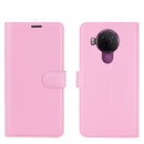 For Nokia 5.4 Litchi Texture Horizontal Flip Protective Case with Holder & Card Slots & Wallet(Pink)