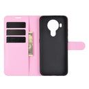 For Nokia 5.4 Litchi Texture Horizontal Flip Protective Case with Holder & Card Slots & Wallet(Pink)