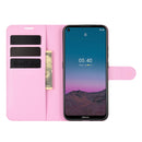 For Nokia 5.4 Litchi Texture Horizontal Flip Protective Case with Holder & Card Slots & Wallet(Pink)