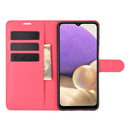 For Samsung Galaxy A32 5G Litchi Texture Horizontal Flip Protective Case with Holder & Card Slots & Wallet(Red)