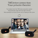 T&G TG173 TWS Subwoofer Bluetooth Speaker With Braided Cord, Support USB / AUX / TF Card / FM(Orange)