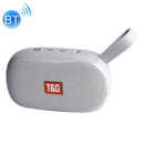 T&G TG173 TWS Subwoofer Bluetooth Speaker With Braided Cord, Support USB / AUX / TF Card / FM(Silver)