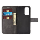 For OPPO Reno5 5G Retro Calf Pattern Buckle Horizontal Flip Leather Case with Holder & Card Slots & Wallet(Black)