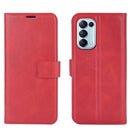 For OPPO Reno5 5G Retro Calf Pattern Buckle Horizontal Flip Leather Case with Holder & Card Slots & Wallet(Red)
