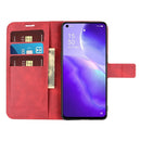 For OPPO Reno5 5G Retro Calf Pattern Buckle Horizontal Flip Leather Case with Holder & Card Slots & Wallet(Red)