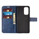 For OPPO Reno5 5G Retro Calf Pattern Buckle Horizontal Flip Leather Case with Holder & Card Slots & Wallet(Blue)