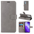 For OPPO Reno5 5G Retro Calf Pattern Buckle Horizontal Flip Leather Case with Holder & Card Slots & Wallet(Grey)