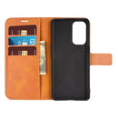 For OPPO Reno5 5G Retro Calf Pattern Buckle Horizontal Flip Leather Case with Holder & Card Slots & Wallet(Yellow)