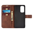 For OPPO Reno5 5G Retro Calf Pattern Buckle Horizontal Flip Leather Case with Holder & Card Slots & Wallet(Dark Brown)