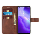 For OPPO Reno5 5G Retro Calf Pattern Buckle Horizontal Flip Leather Case with Holder & Card Slots & Wallet(Dark Brown)