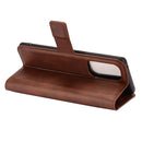 For OPPO Reno5 5G Retro Calf Pattern Buckle Horizontal Flip Leather Case with Holder & Card Slots & Wallet(Dark Brown)