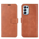 For OPPO Reno5 5G Retro Calf Pattern Buckle Horizontal Flip Leather Case with Holder & Card Slots & Wallet(Light Brown)