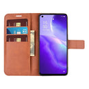 For OPPO Reno5 5G Retro Calf Pattern Buckle Horizontal Flip Leather Case with Holder & Card Slots & Wallet(Light Brown)