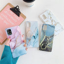 Four Corners Anti-Shattering Flow Gold Marble IMD Phone Back Cover Case For Samsung Galaxy S20 FE/S20 lite(White LD2)